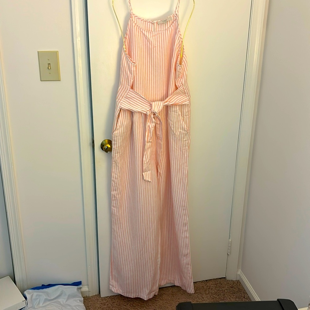 Striped orange/red jumpsuit